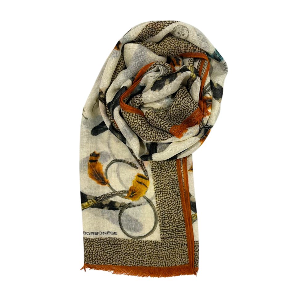 Borbonese Beige Fleece Wool Women Scarf | Regal Royce