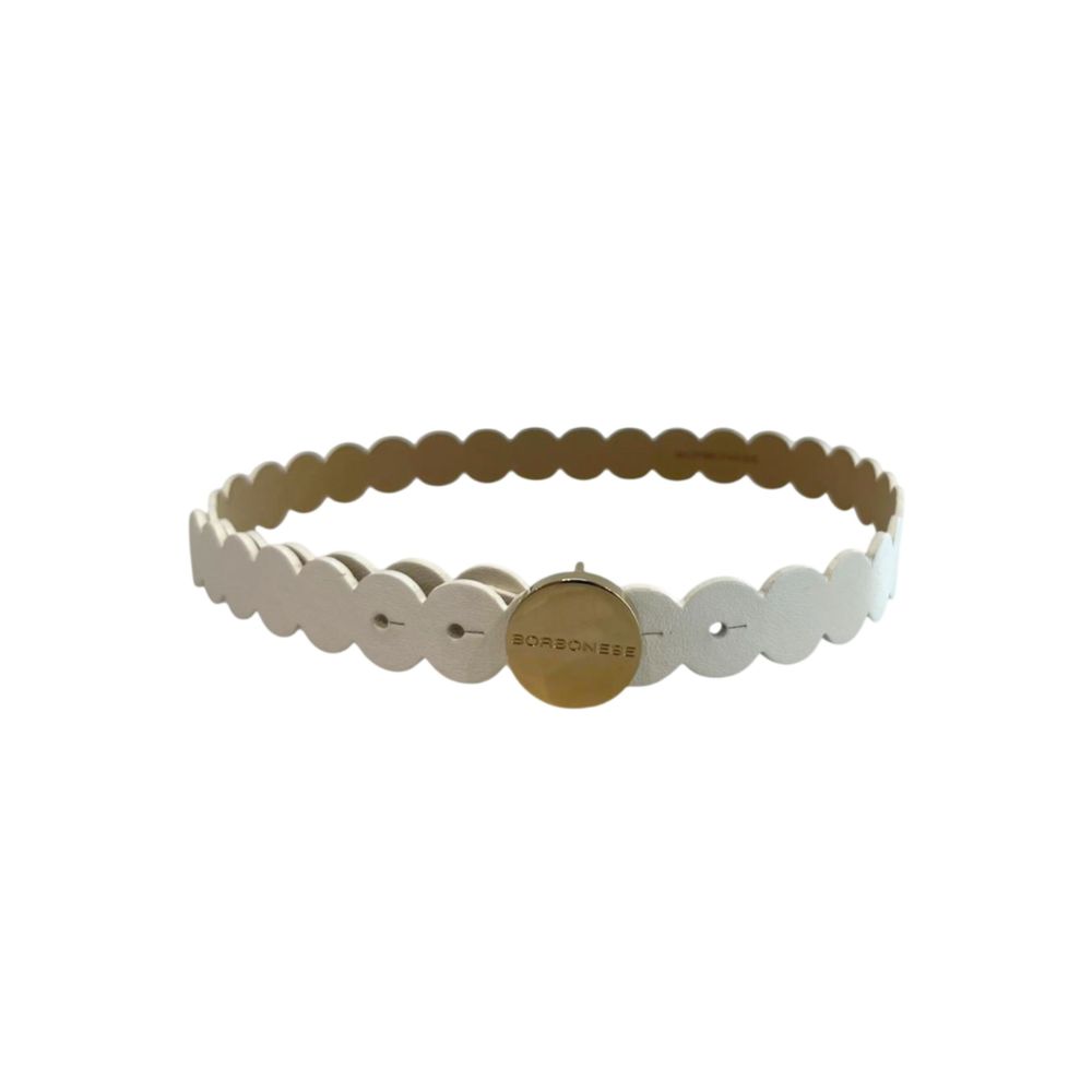 Borbonese White Genuine Leather Women Belt | Regal Royce