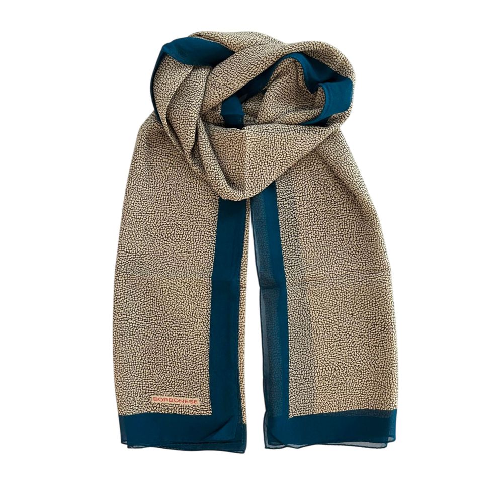 Borbonese Blue Silk Women Scarf | Regal Royce