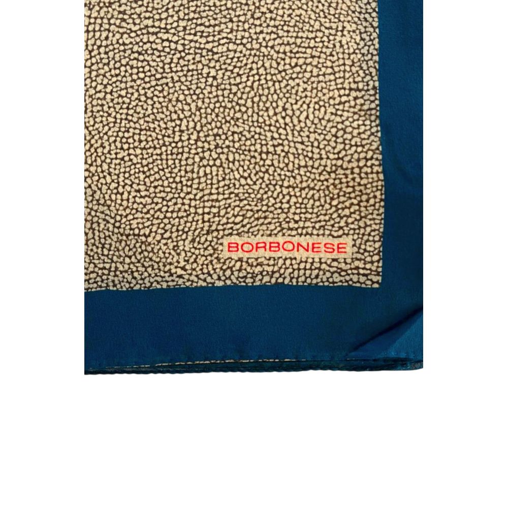 Borbonese Blue Silk Women Scarf | Regal Royce