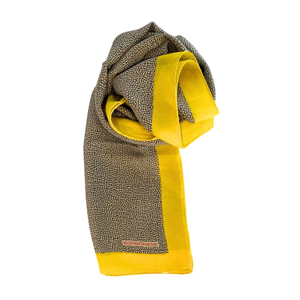 Borbonese Yellow Silk Women Scarf | Regal Royce