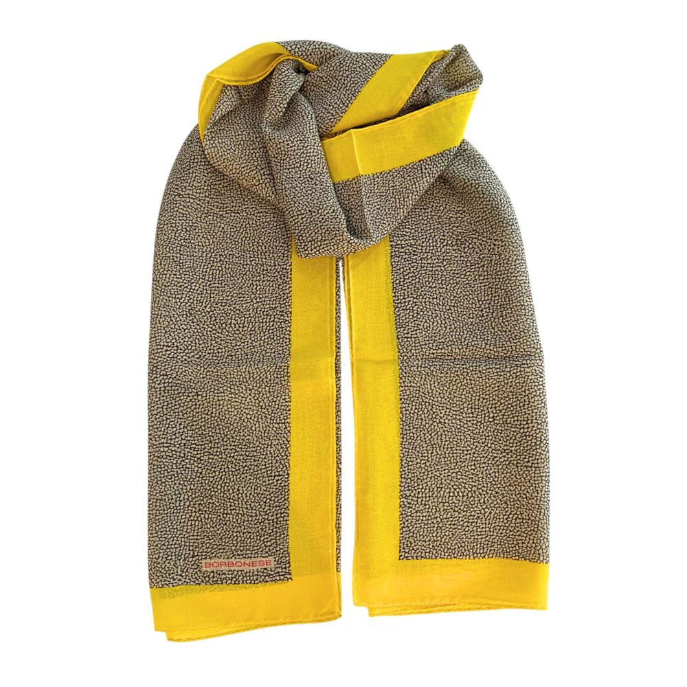 Borbonese Yellow Silk Women Scarf | Regal Royce