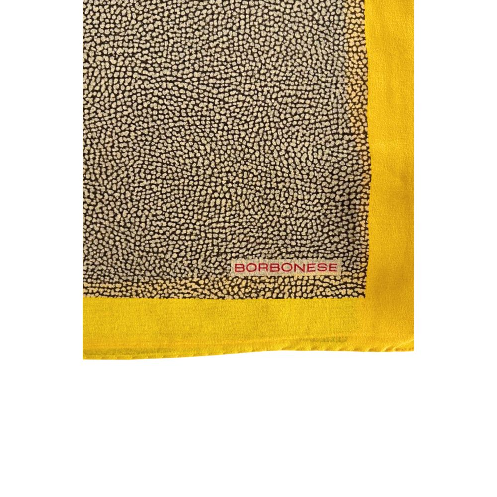 Borbonese Yellow Silk Women Scarf | Regal Royce