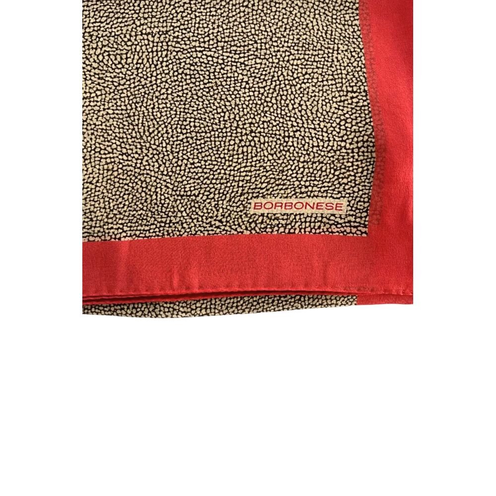 Borbonese Red Silk Women Scarf | Regal Royce