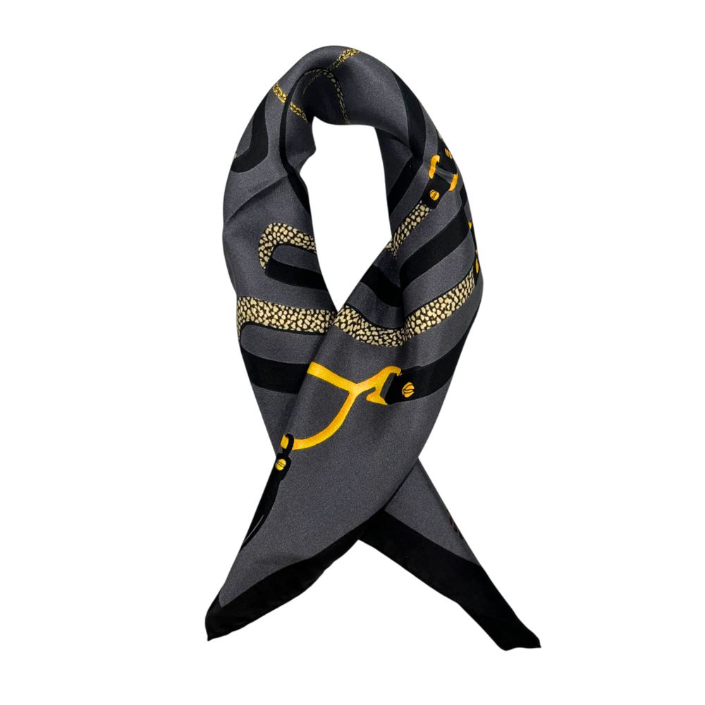 Borbonese Black Silk Women Scarf | Regal Royce