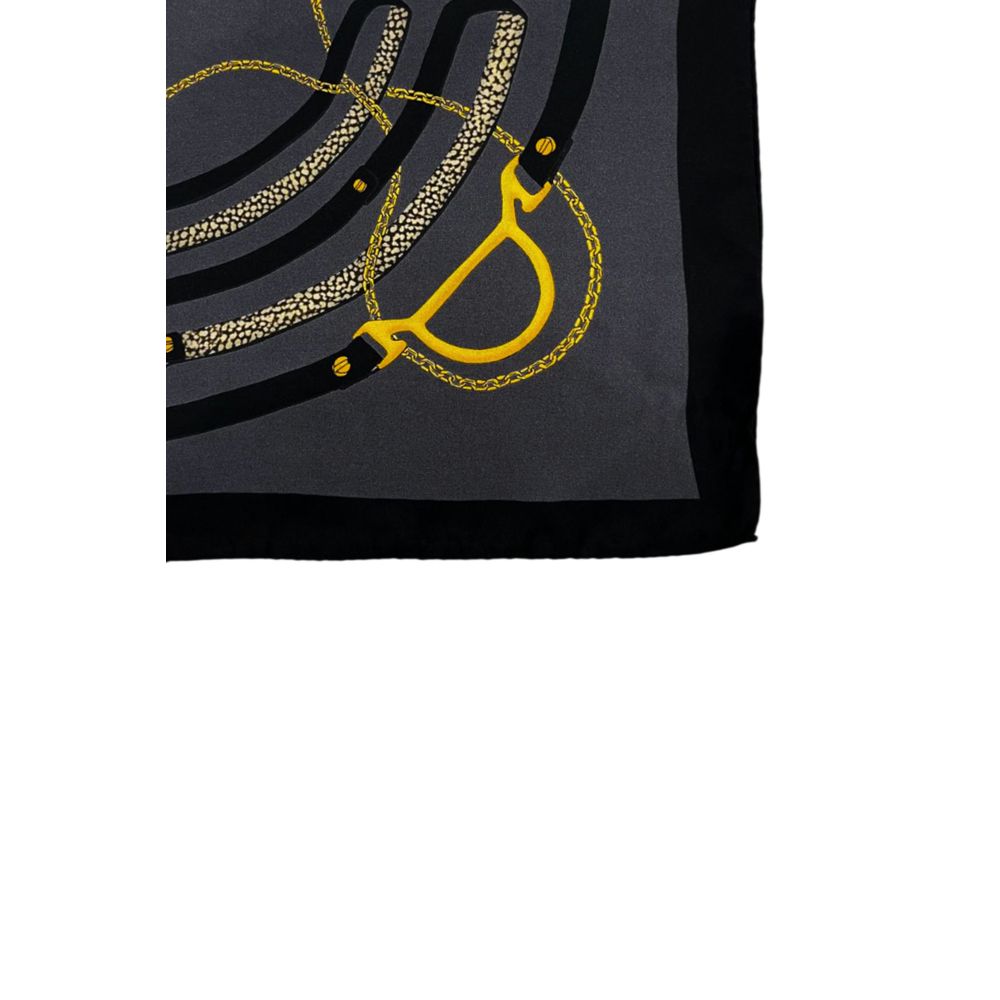 Borbonese Black Silk Women Scarf | Regal Royce