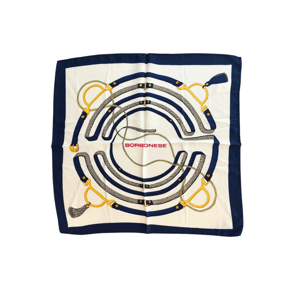 Borbonese Blue Silk Women Scarf | Regal Royce
