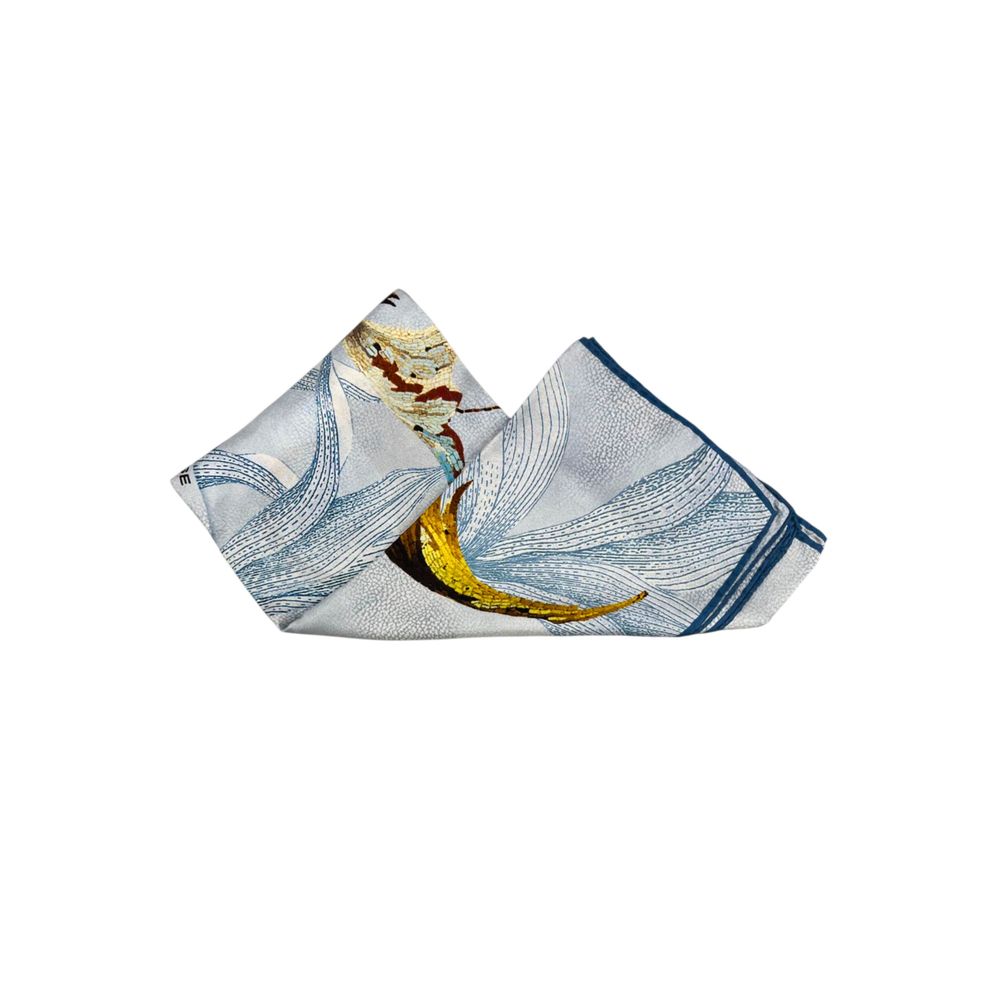 Borbonese Light-Blue Silk Women Scarf | Regal Royce