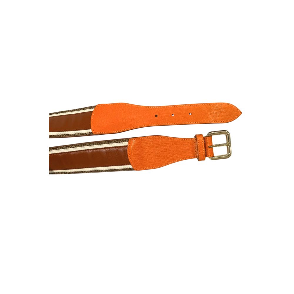 Borbonese Orange Leather Women Belt | Regal Royce