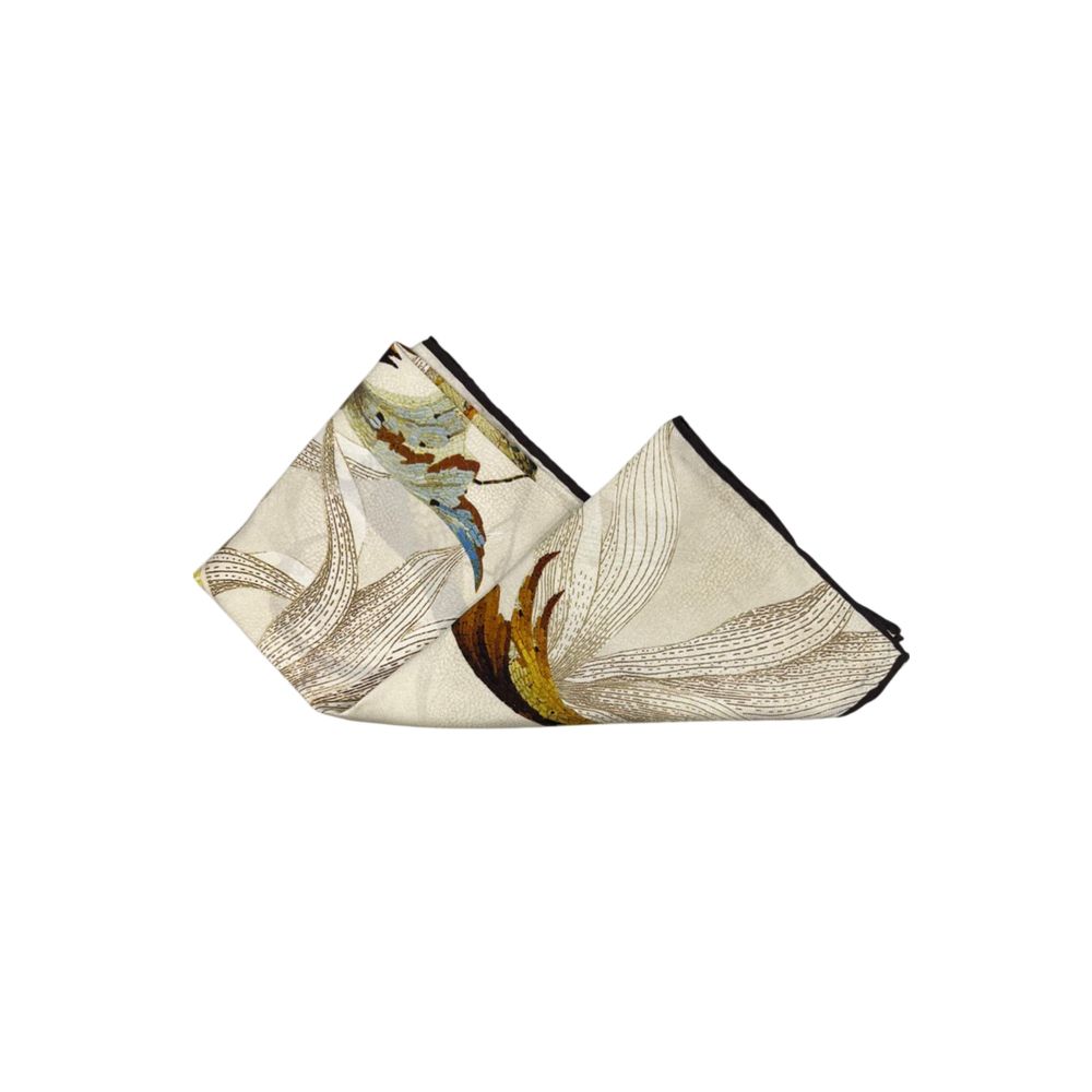 Borbonese Beige Silk Scarf | Regal Royce