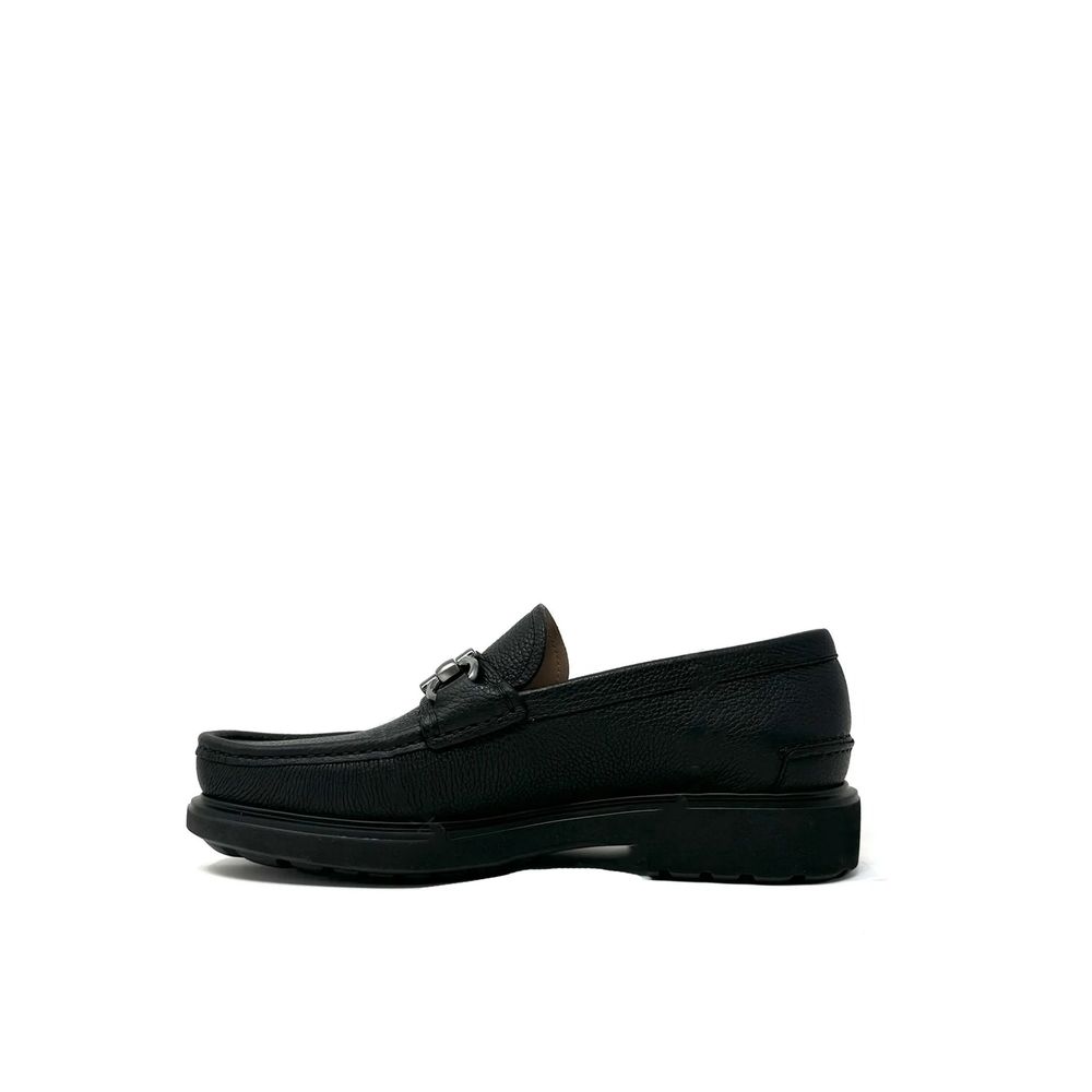 Salvatore Ferragamo Black Calfskin Slip-On Loafers | Regal Royce