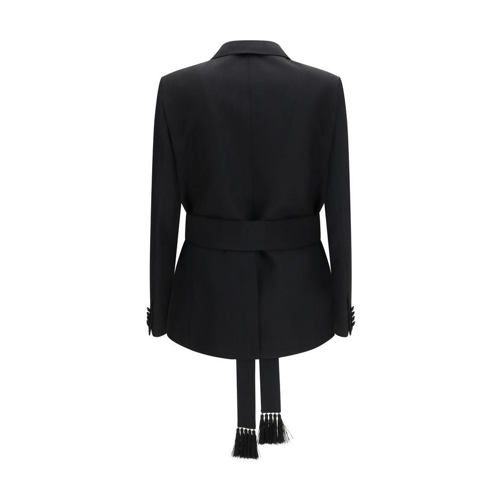 Valentino Black Fleece Wool Blazer | Regal Royce