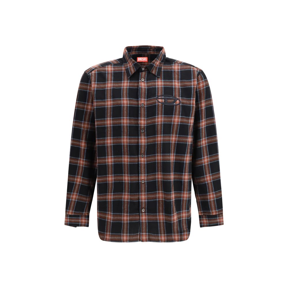 Diesel Blue Cotton Pattern Shirt | Regal Royce