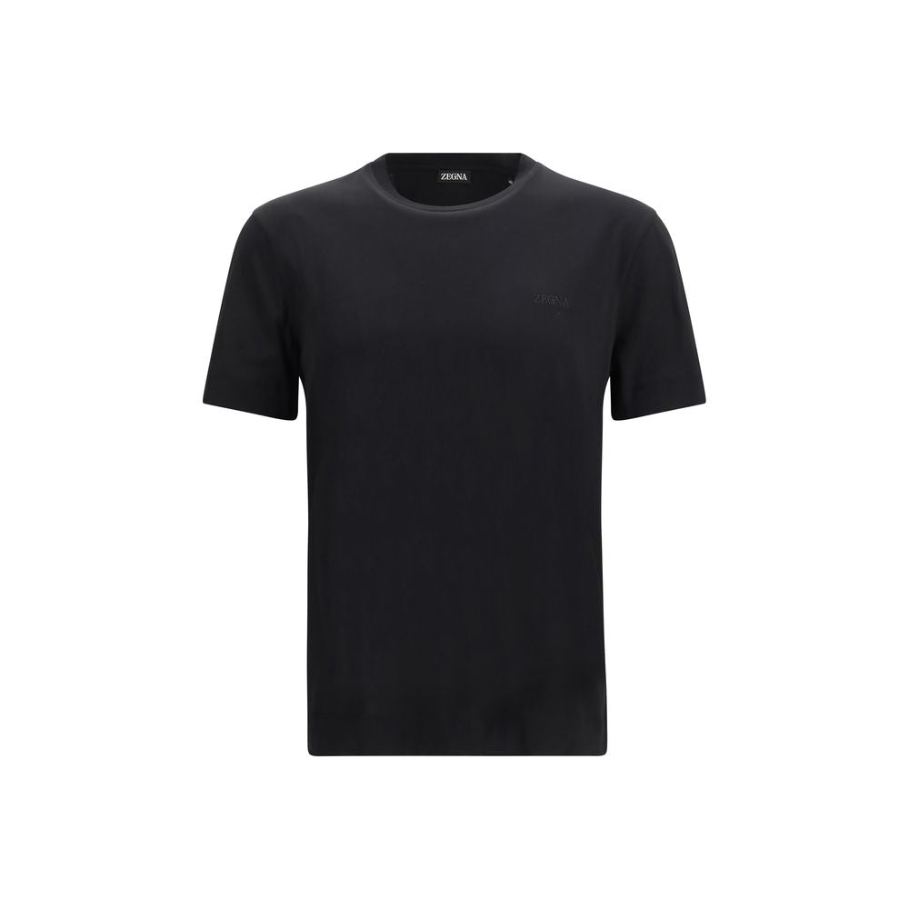 ZEGNA Black Cotton Polo Shirt | Regal Royce