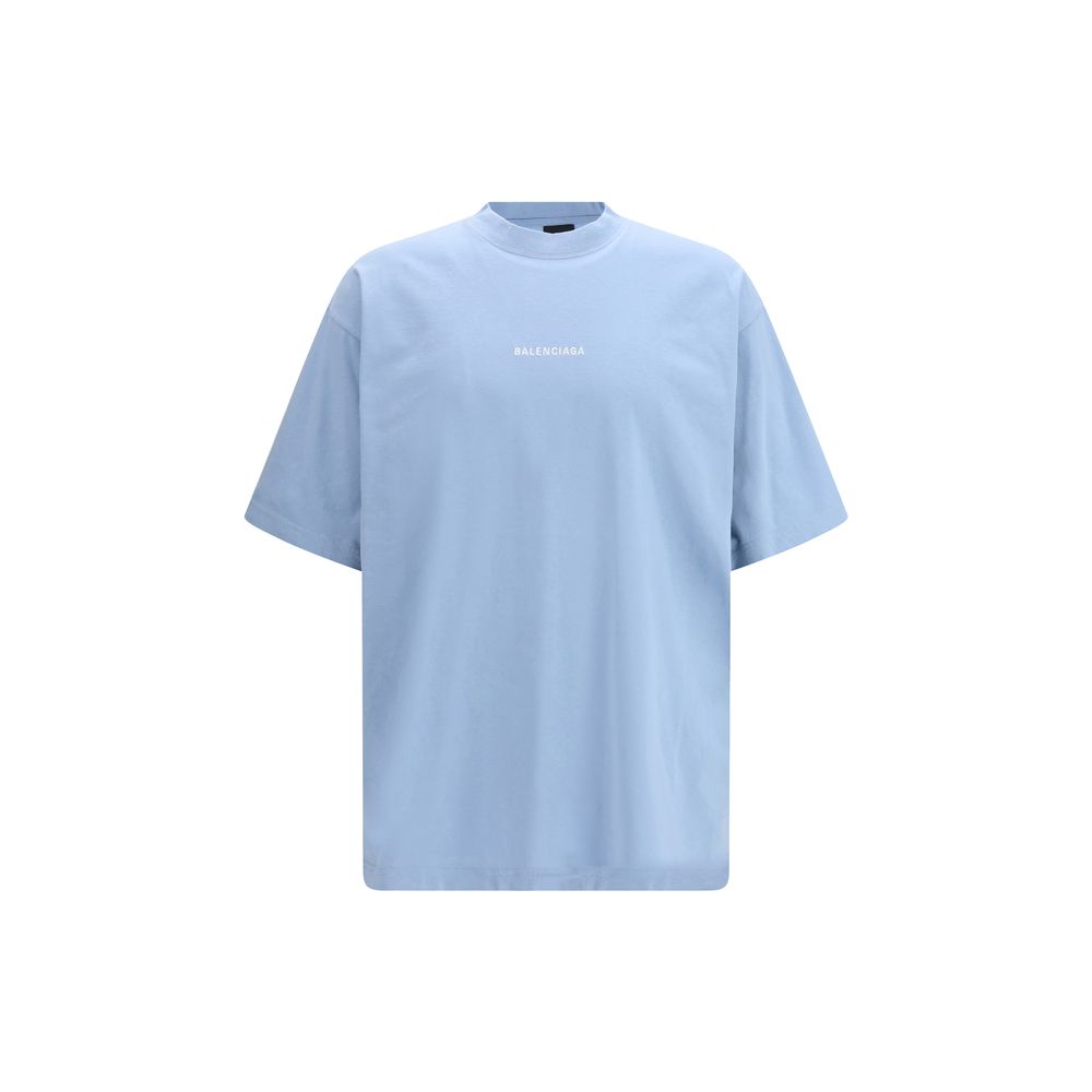 Balenciaga Light Blue Cotton T-Shirt | Regal Royce