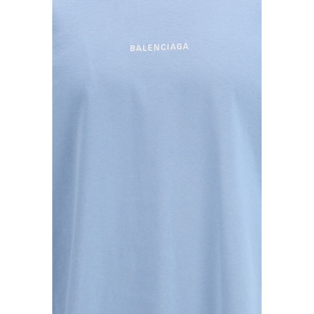 Balenciaga Light Blue Cotton T-Shirt | Regal Royce