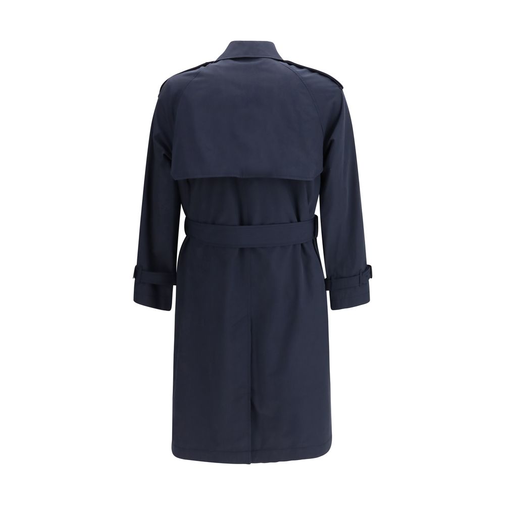 Burberry Blue Polyester Trench Coat | Regal Royce