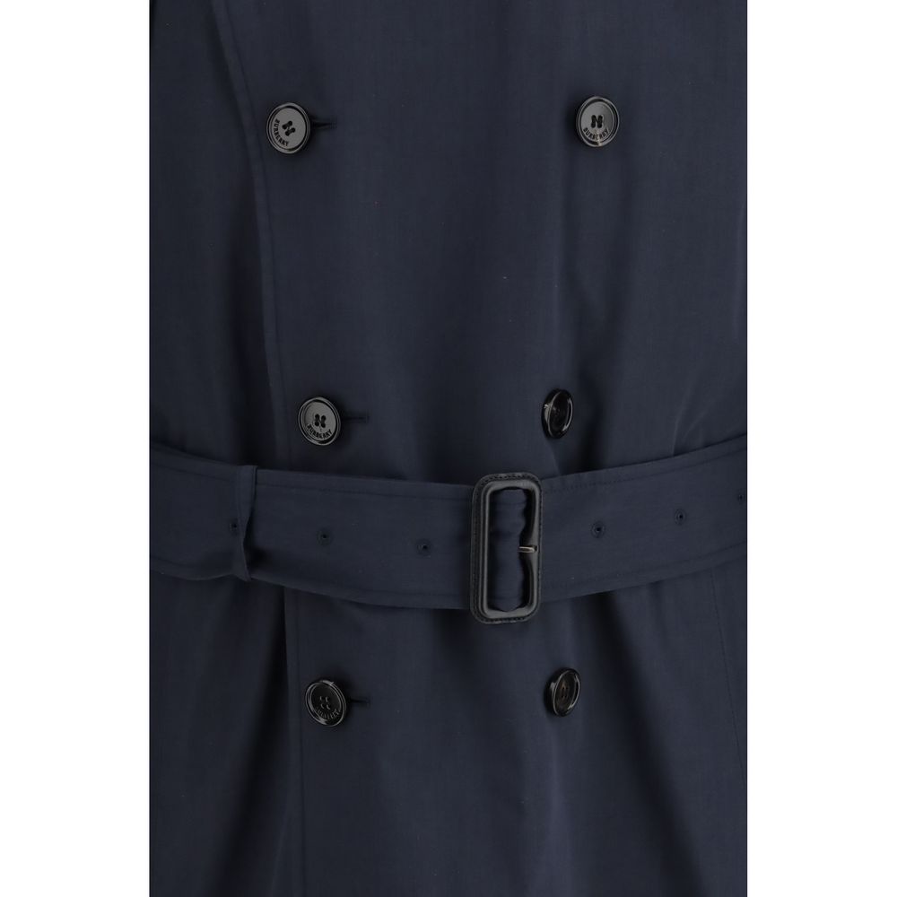 Burberry Blue Polyester Trench Coat | Regal Royce