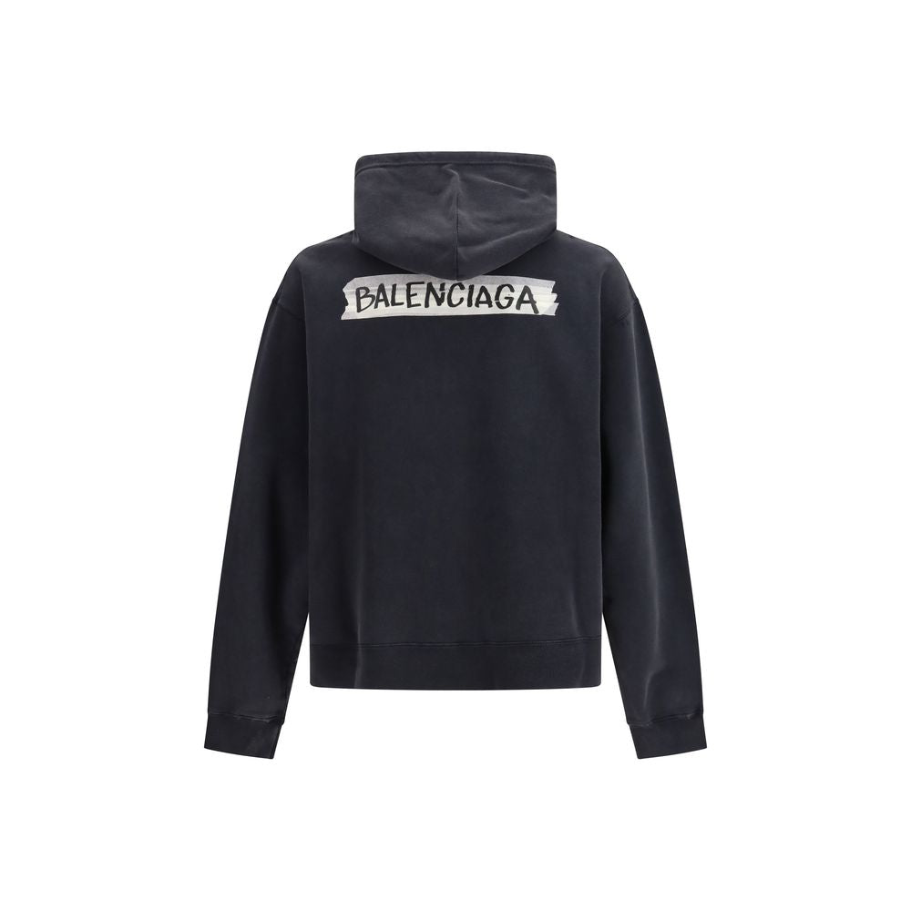 Balenciaga Black Cotton Sweatshirt | Regal Royce