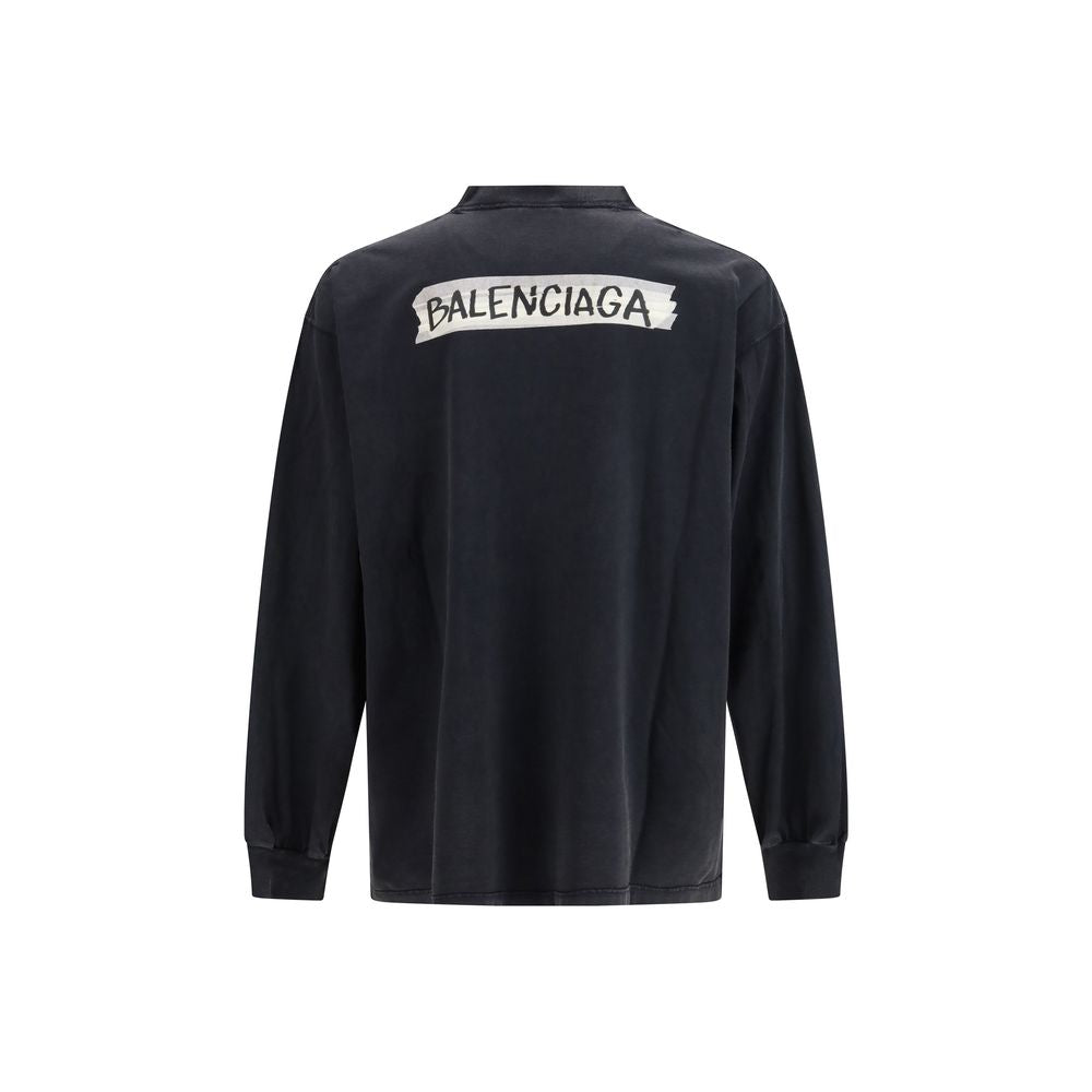 Balenciaga Black Cotton Sweatshirt | Regal Royce