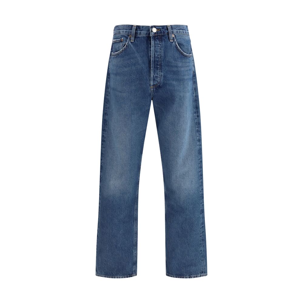 Agolde Blue Cotton Relaxed Fit Jeans | Regal Royce