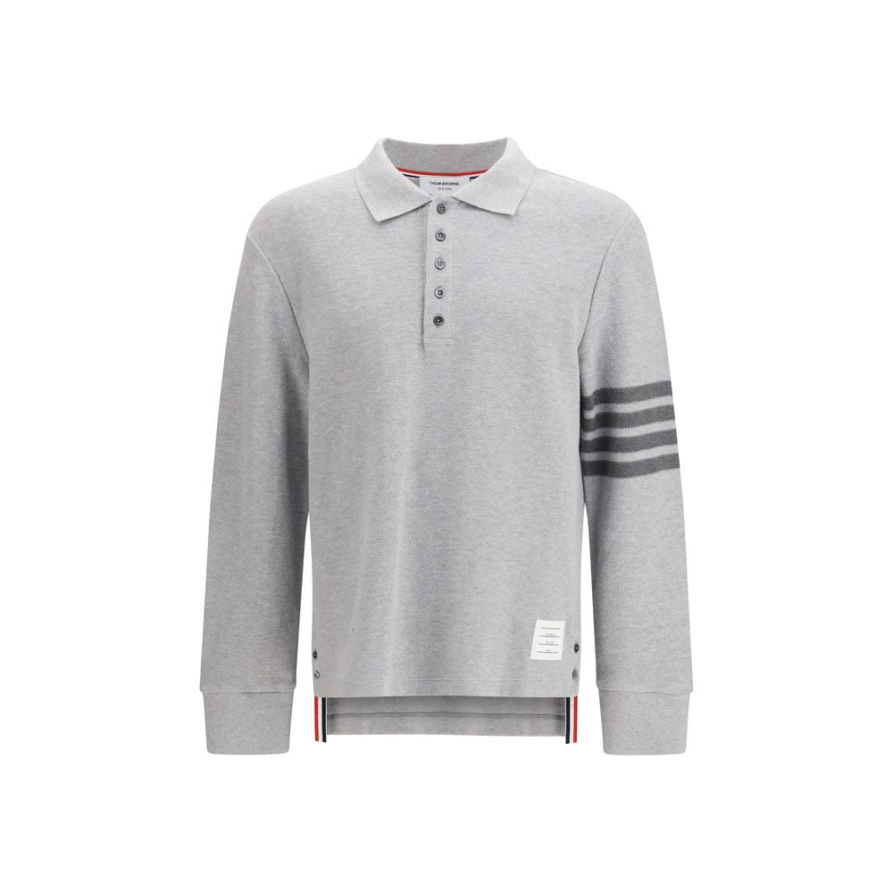 Thom Browne Gray Cotton Polo Shirt | Regal Royce