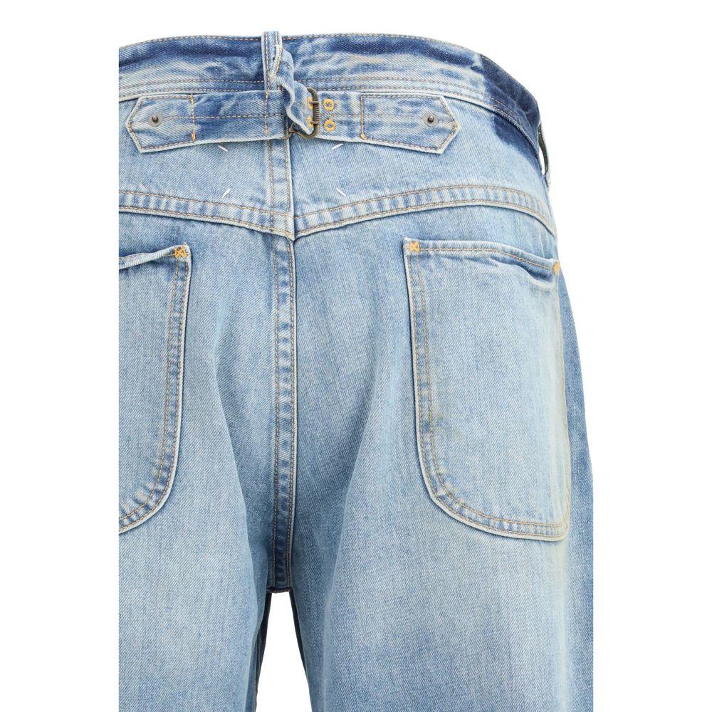 Margiela Light Blue Cotton Cropped Jeans | Regal Royce