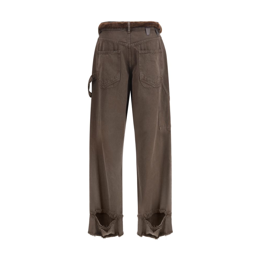 Darkpark Brown Cotton Casual Pants | Regal Royce