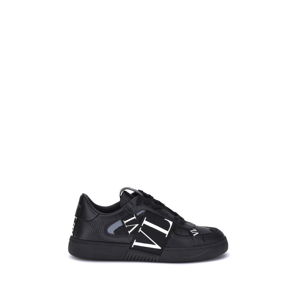Valentino Garavani Black Rubber Low Top Sneakers | Regal Royce