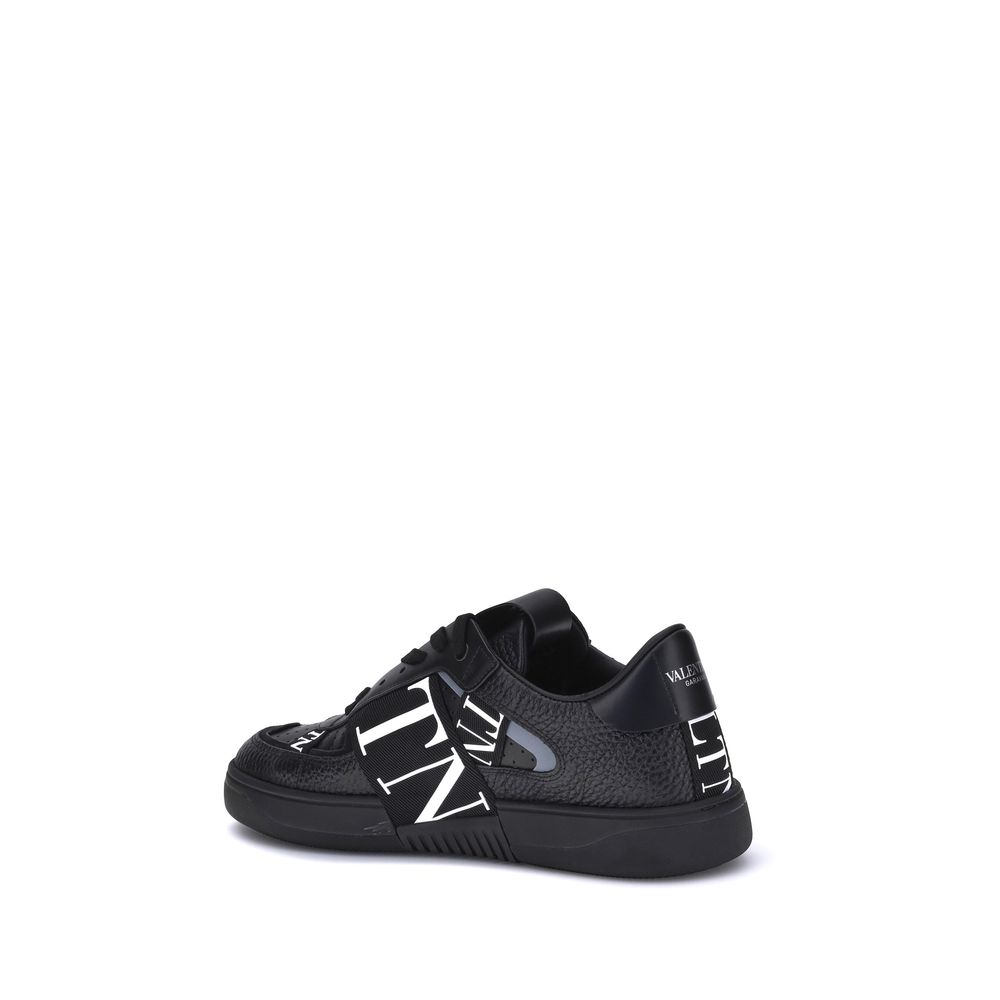 Valentino Garavani Black Rubber Low Top Sneakers | Regal Royce