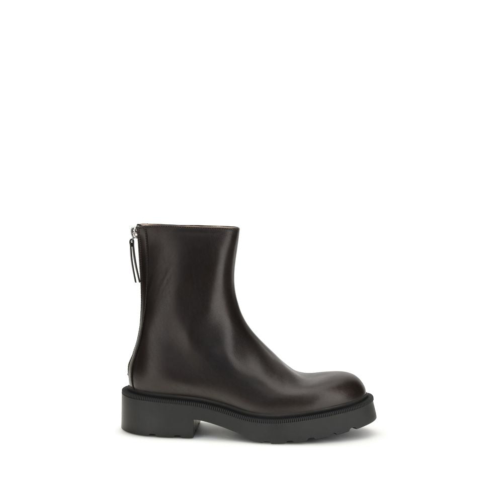 The Row Brown Calf Leather Bos Taurus Ankle Boots | Regal Royce