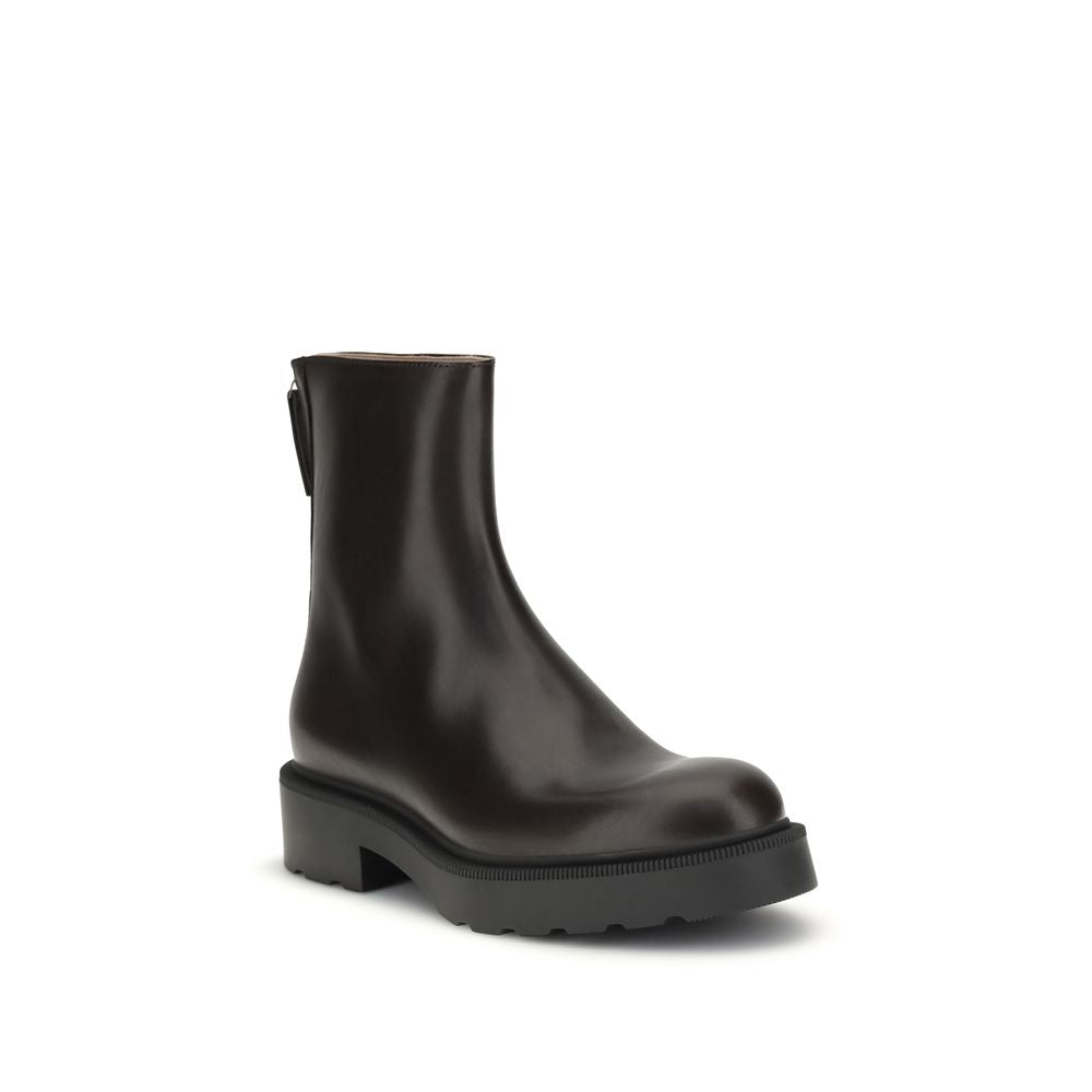The Row Brown Calf Leather Bos Taurus Ankle Boots | Regal Royce