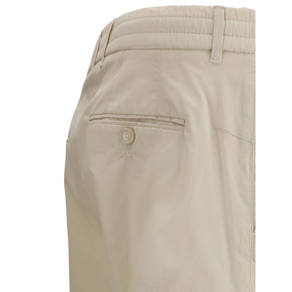Cruna Beige Cotton Casual Pants | Regal Royce