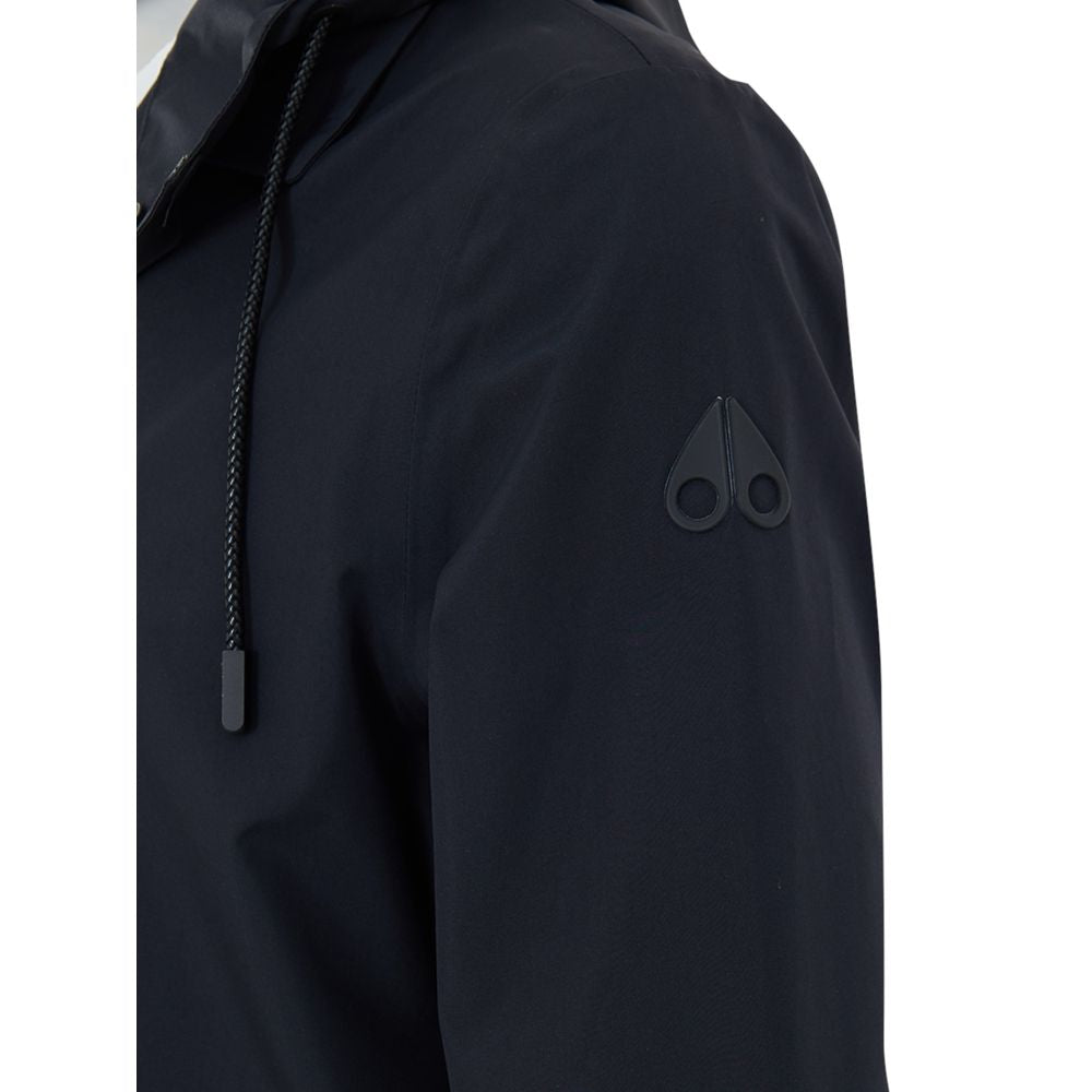 Moose Knuckles Black Nylon Trench Coat | Regal Royce