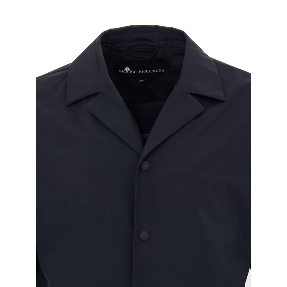 Moose Knuckles Black Nylon Trench Coat | Regal Royce