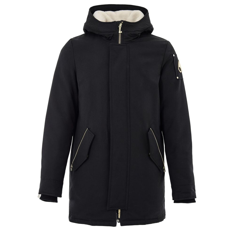 Moose Knuckles Black Cotton Parka | Regal Royce