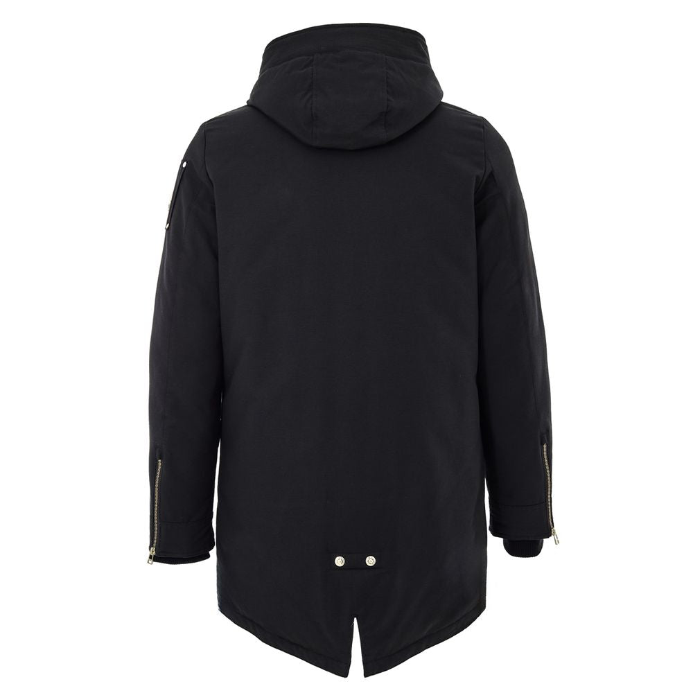 Moose Knuckles Black Cotton Parka | Regal Royce