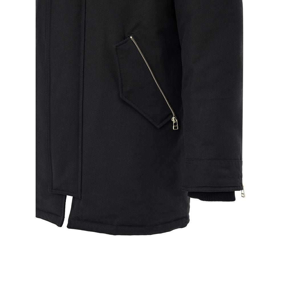 Moose Knuckles Black Cotton Parka | Regal Royce