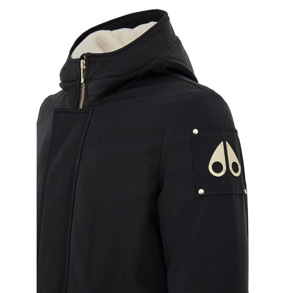 Moose Knuckles Black Cotton Parka | Regal Royce