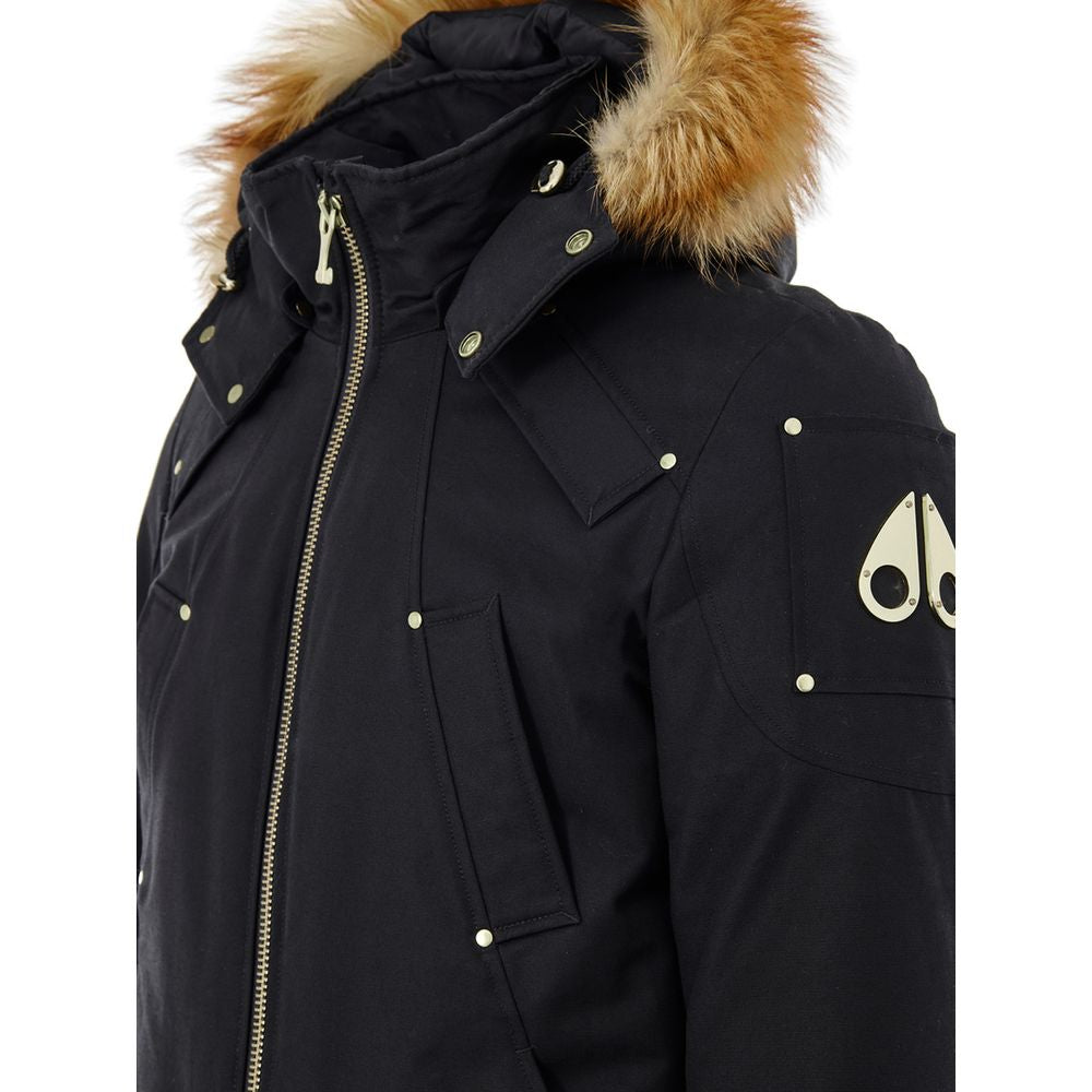 Moose Knuckles Black Cotton Bomber | Regal Royce