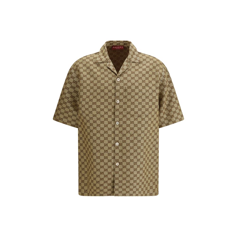 Gucci Beige Linen Shortsleeve Shirt | Regal Royce