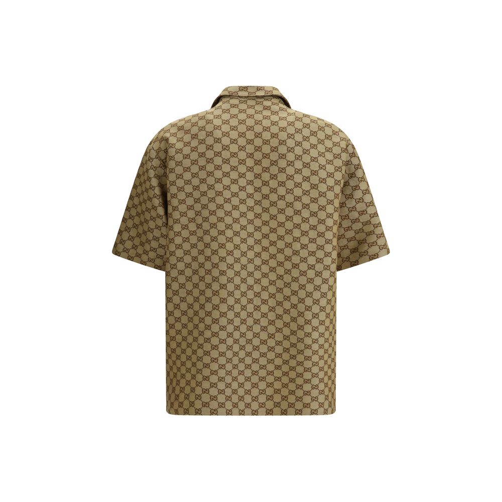 Gucci Beige Linen Shortsleeve Shirt | Regal Royce