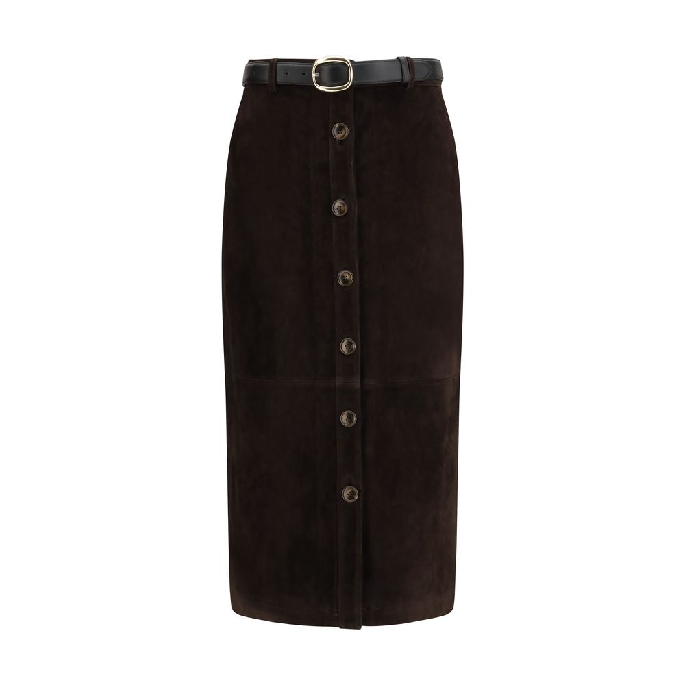Self-Portrait Brown Lamb Ovis Aries Aries Midi Skirt | Regal Royce