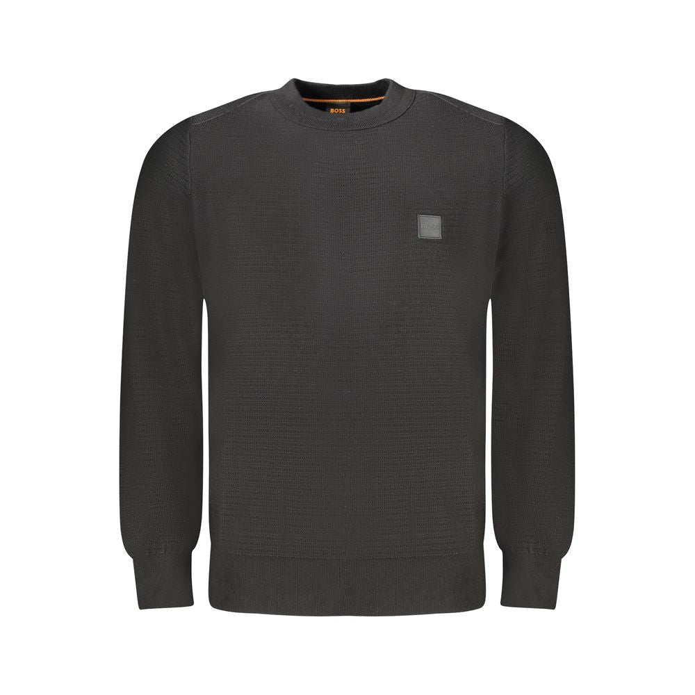 Hugo Boss Black Cotton Men Sweater | Regal Royce