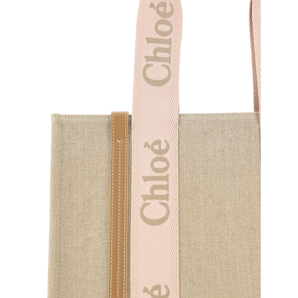 Chloé Brown Linen Shoulder Bag | Regal Royce