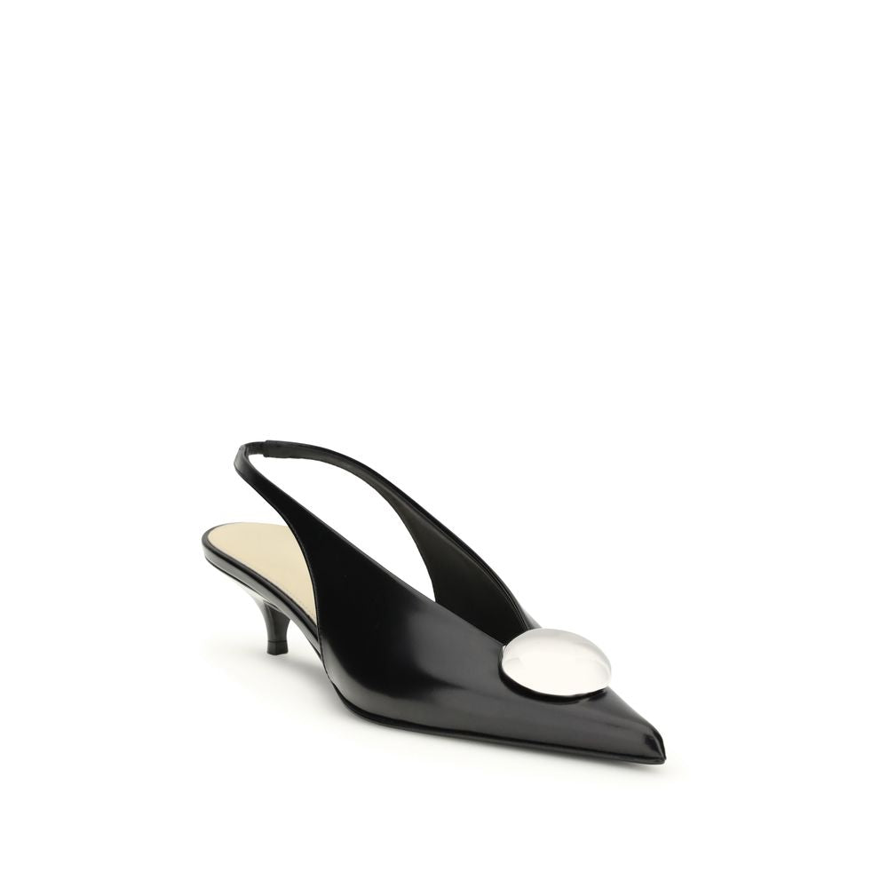 Proenza Schouler Black Calf Leather Bos Taurus High Heel Pumps | Regal Royce