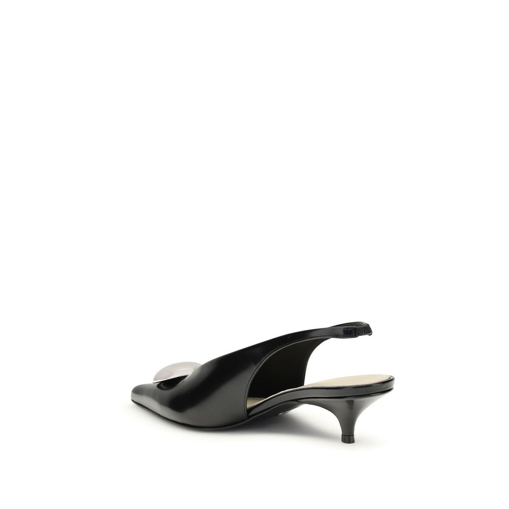 Proenza Schouler Black Calf Leather Bos Taurus High Heel Pumps | Regal Royce