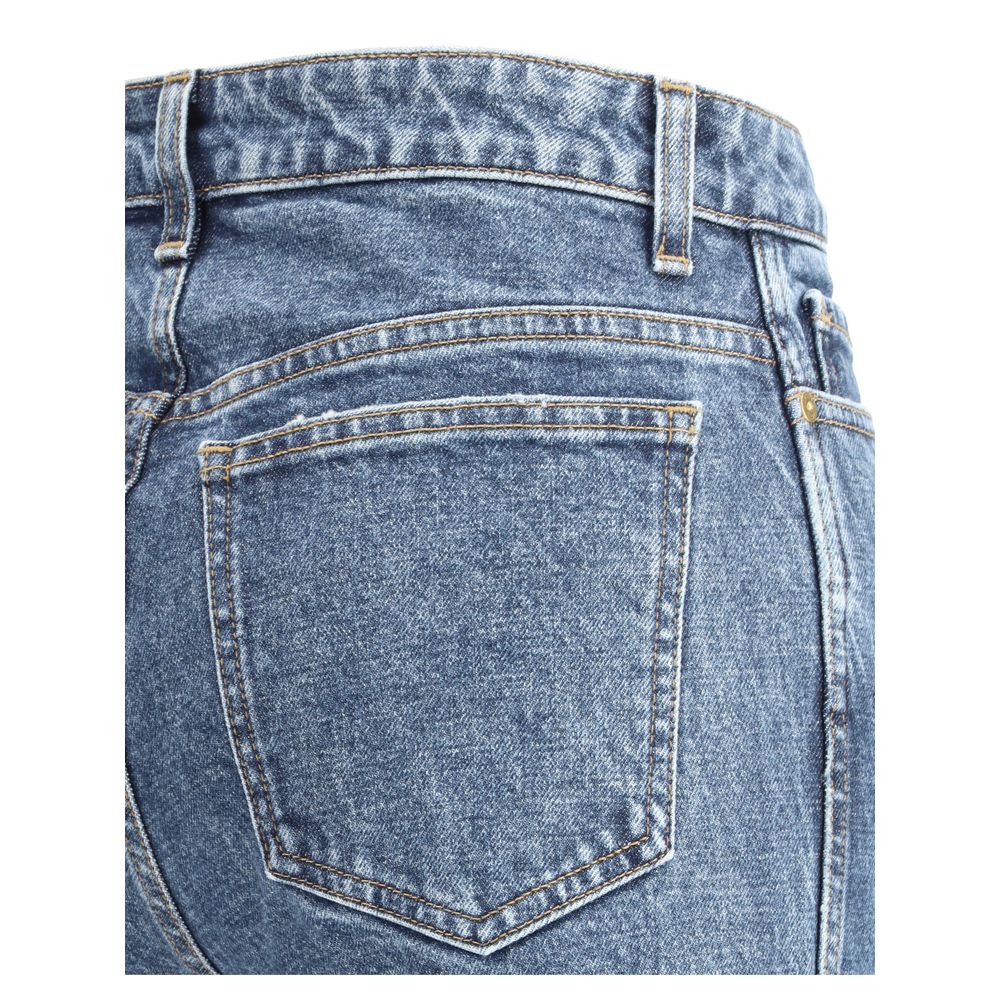Khaite Blue Cotton Flared Jeans | Regal Royce