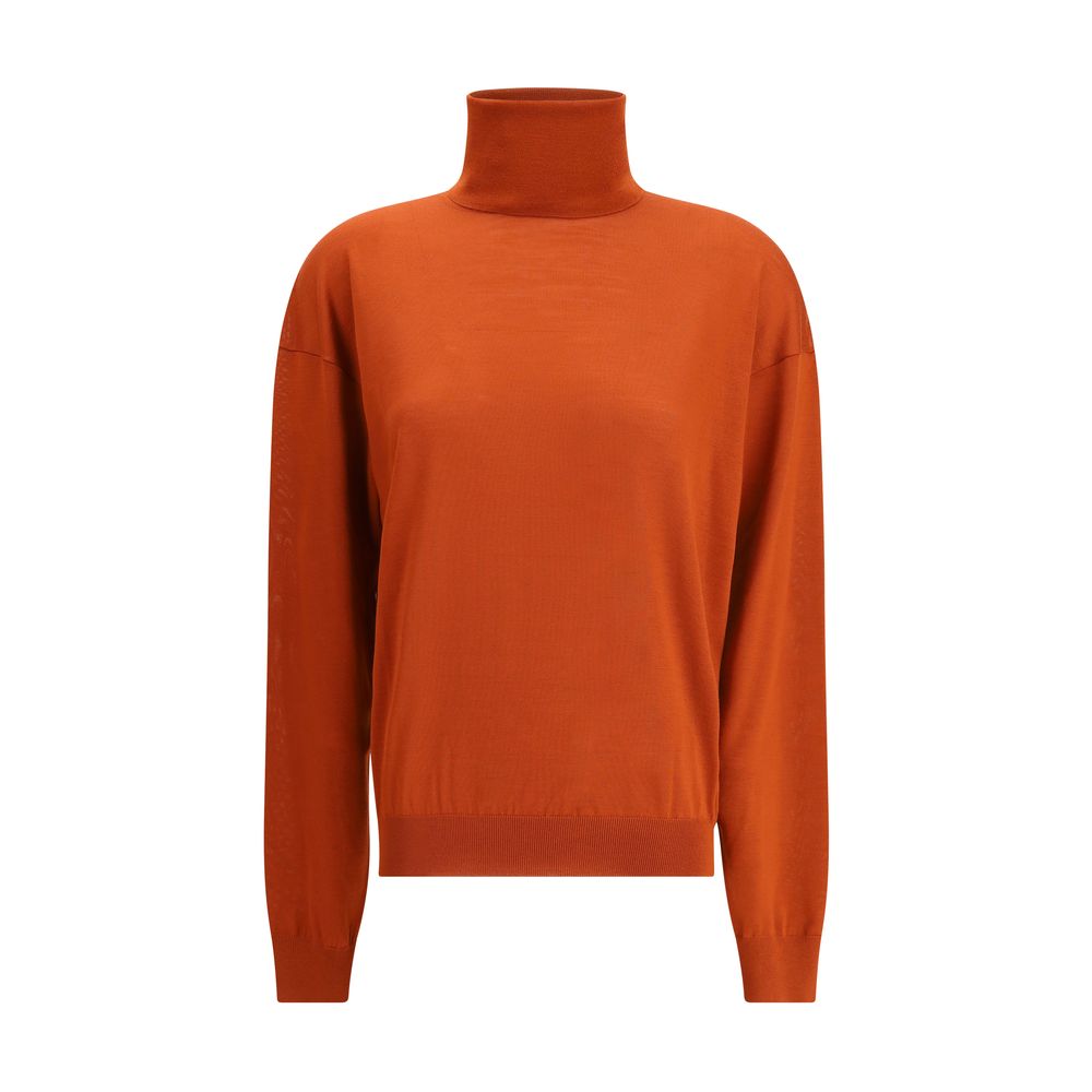 Saint Laurent Bordeaux Wool Turtleneck | Regal Royce