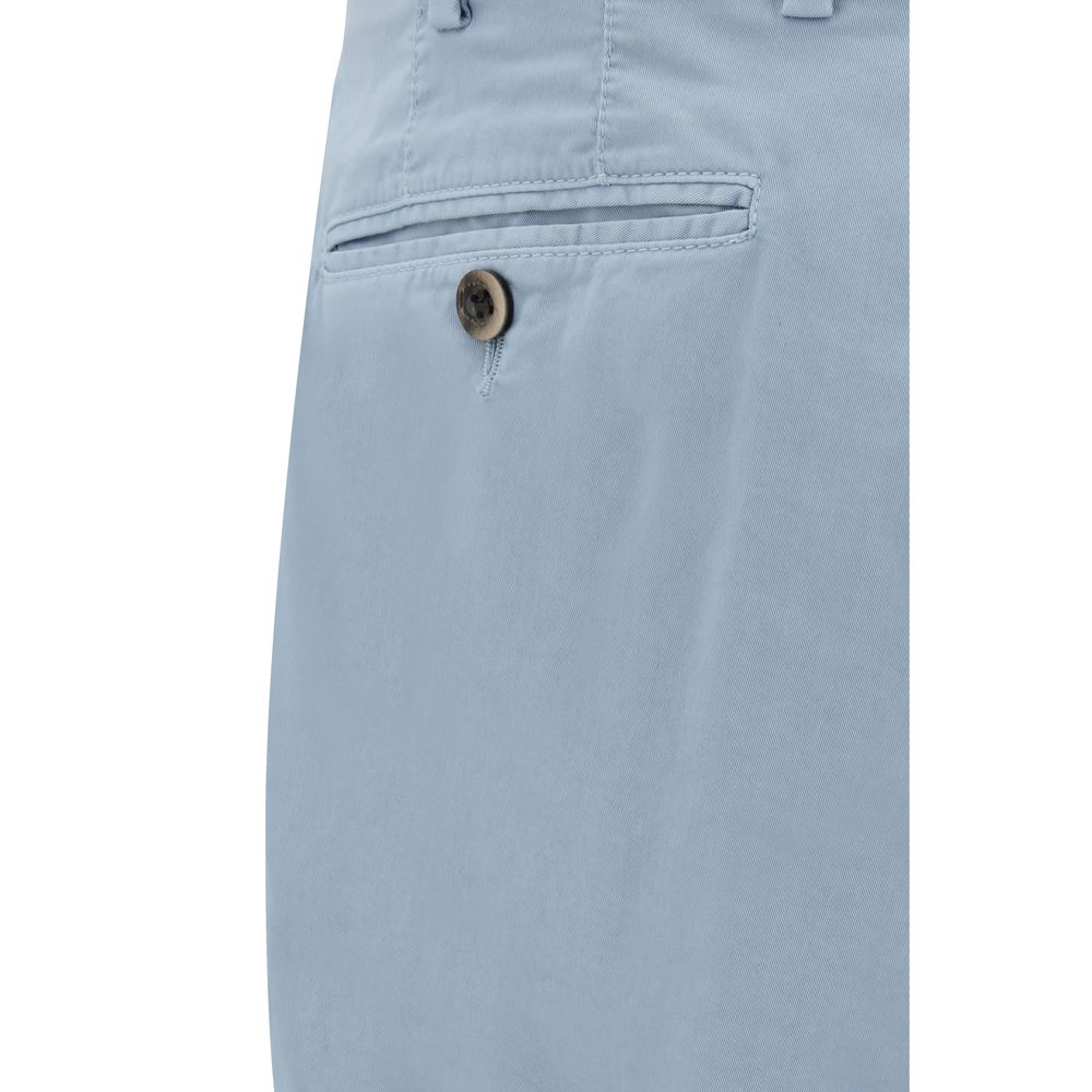 Germano Light Blue Cotton Bermuda Shorts | Regal Royce